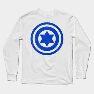Captain Jew Funny Design 1 Blue Print Long Sleeve T-Shirt